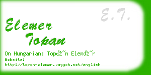 elemer topan business card